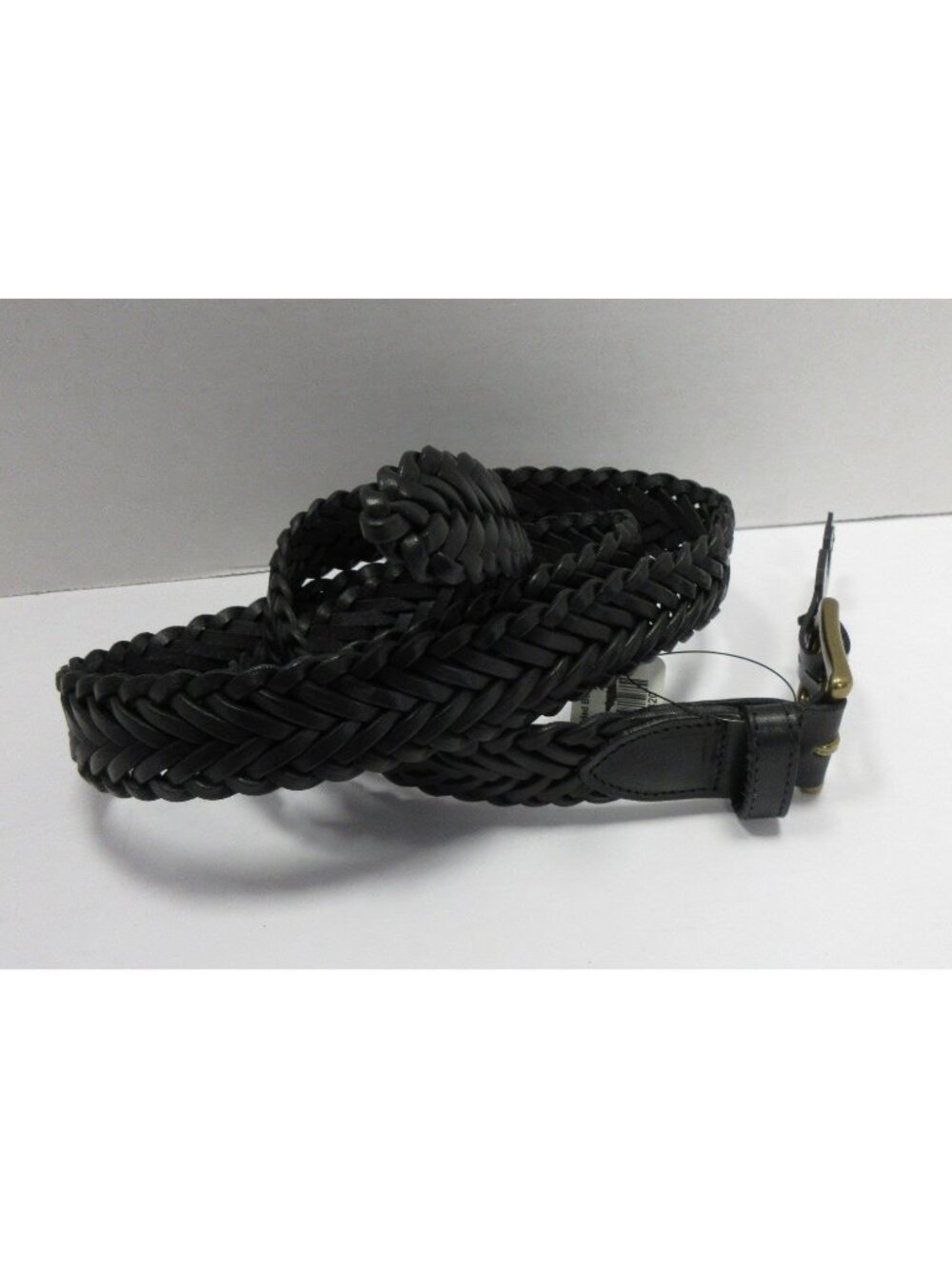 LL Bean Belt 42 Braided Genuine Leather Brass Buckle Deadstock UK NEW